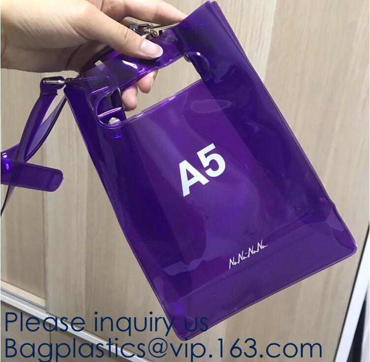 Personalized Custom Logo Reusable Vinyl Tote Folding Portable Transparent Pvc Shopping Bag,Pvc Shopping Tote Bag Grocery
