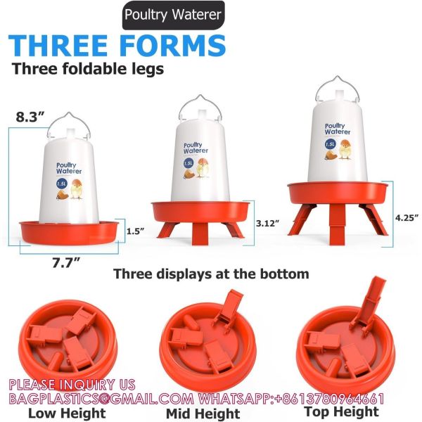 Recyclable Sustainable Plastic Chick Feeder Waterer Kit Chicken Feeder and Waterer Set