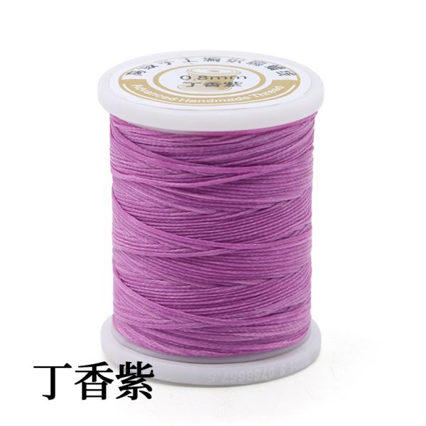 Polyester/Waxed Material 0.8mm 50m Flat Waxed Sewing Thread for Leather Stitching