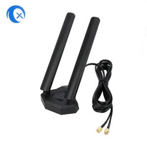 Quality WiFi 6E Tri-Band Antenna 6GHz 5GHz 2.4GHz Gaming WiFi Antenna Magnetic Base for PC computer for sale