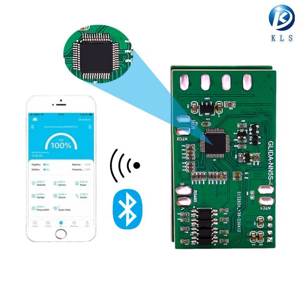 4S 10A BMS Battery Protection Board with Bluetooth and Temp Sensor