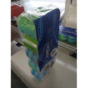 PLC Liquid Crystal Texting Toilet Paper Packing Machine Controllable Temp