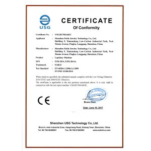 Shenzhen Fable Jewellery Technology Co., Ltd. Certifications