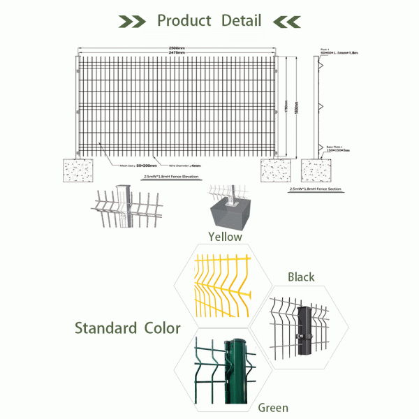 Factory supply decorative roll top 6ft fence powder coated 3d welded wire mesh fence
