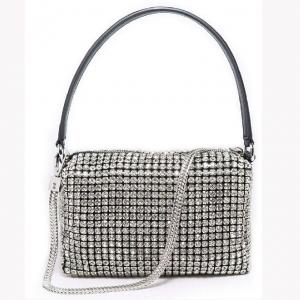 Quality Rhinestone Womens Messenger Handbag 17x6x11cm for sale