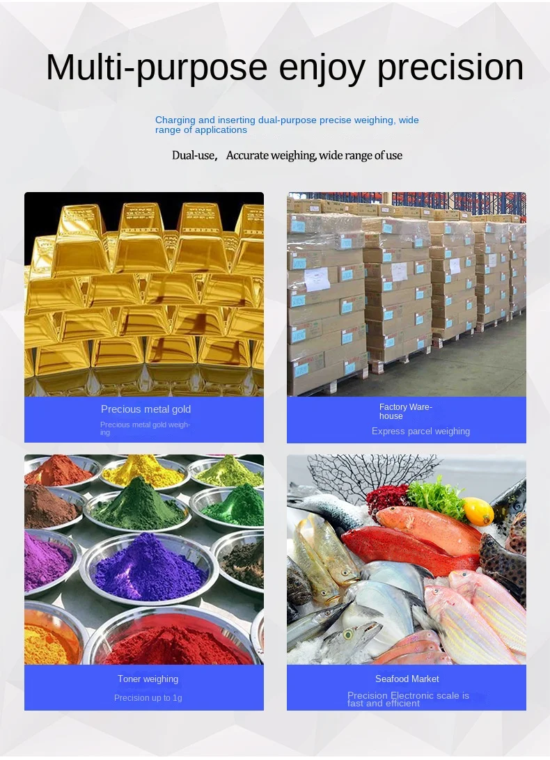 AC/DC Power Supply Platform Scale 300kg Capacity ABS Material 150kg 500kg Digital Electronic Balance for Weighing