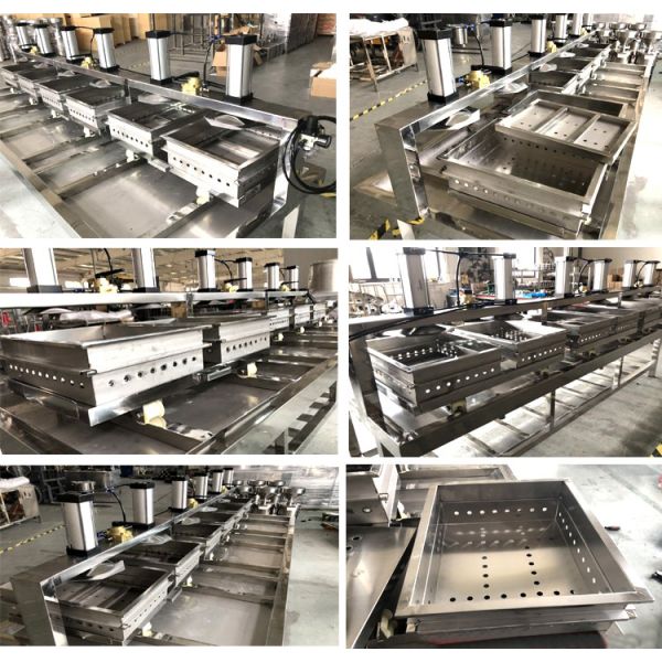 automatic china hard pneumatic tofu making machine with 6 tofu mold