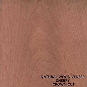 China Flat Cut Crown Cut Natural Cherry Wood Veneer 0.15-0.5mm For Panel And Furniture Face on sale