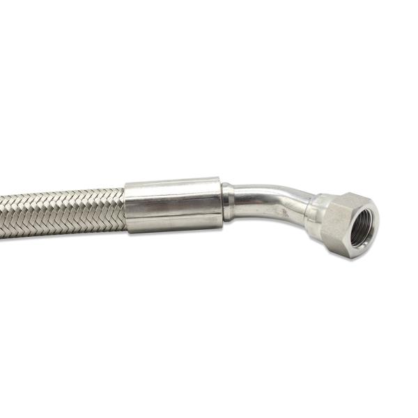 ID 3/8" DN10 Flexible SS Braided PTFE Hose Convoluted PTFE