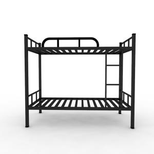Quality Strong Bedbase Dormitory Black Gray Color Children Metal Bunk Bed for sale