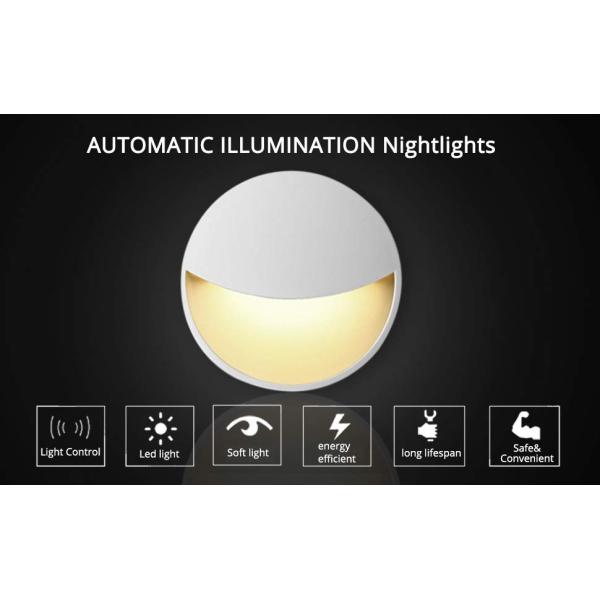 Plug-in LED Night Light Lamp Room with Auto Dusk to Dawn Sensor Electric 1-year EMC LVD