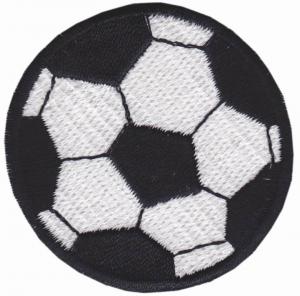 China Heat Cut Border Iron On Soccer Embroidery Patches on sale