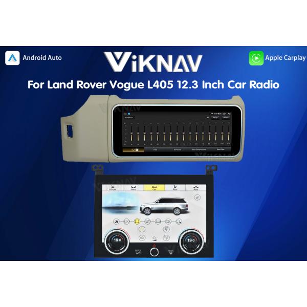 Viknav 12.3 Inch Touch Screen Car Radio And AC For Land Rover Range Rover Vogue L405 2013-2017 Multimedia Player GPS Navigation Head Unit (Beige All)