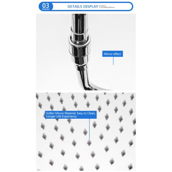 Multiple Size Overhead Rainfall Shower Head High Temperature Resistance
