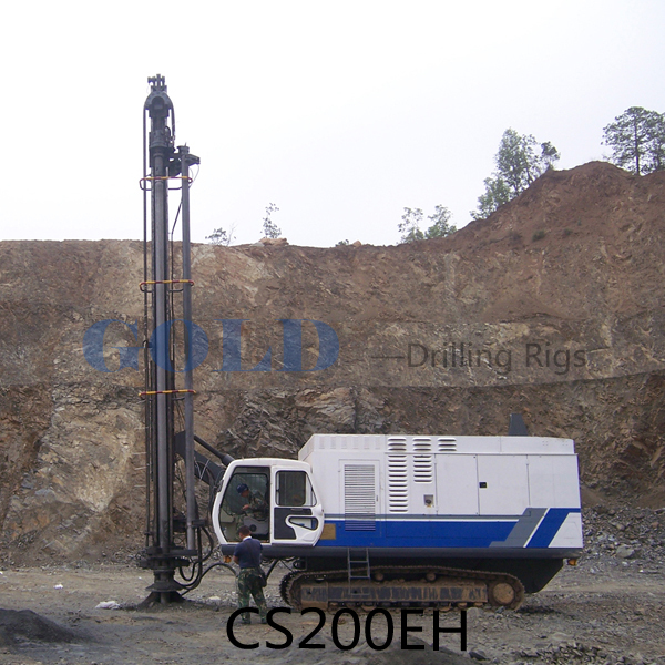 crawler down-the-hole drill CS200 DTH hammer bit drilling rig