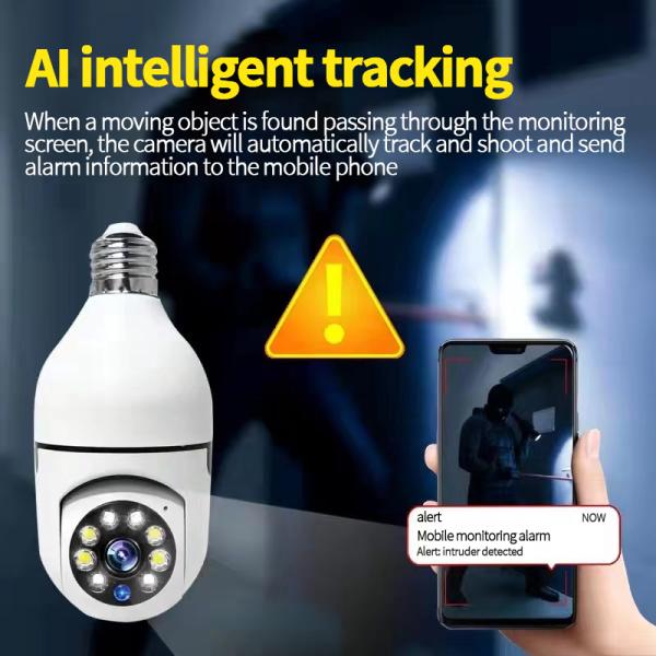 Glomarket Smart Indoor Auto Tracking Full HD Light Bulb Camera Ip Smart Wireless Indoor Camera With Light