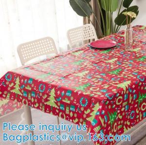 Quality Vinyl Tablecloth PEVA Spillproof Wipeable Oilcloth Tablecloth Rectangle Heavy Duty Extra Large Reusable Tablecloth for sale