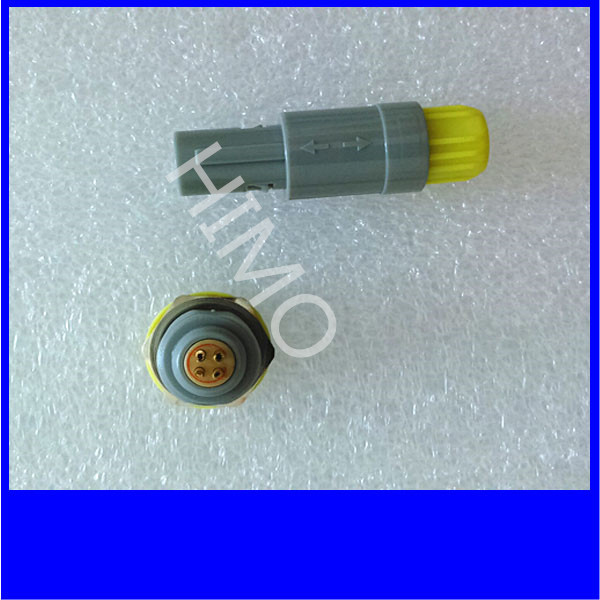 two key 7 pin Lemo plastic push pull connector with grey color