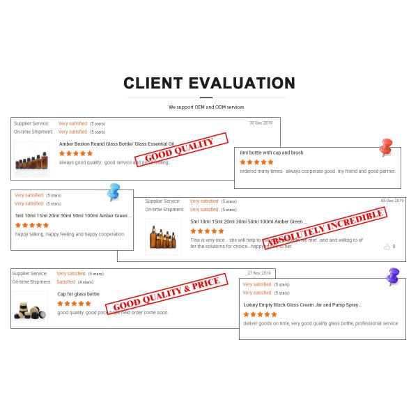 Decorative 200ml Aromatherapy Bottle Round Shaped Clear Reed Car Room Diffuser Glass Bottle with Cap