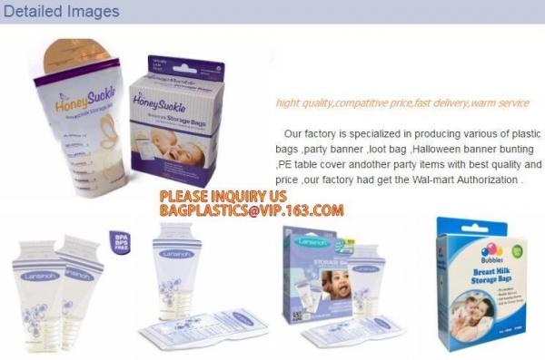 Customized disposable plastic baby breast milk refrigerator refrigerated storage packing bag,breast milk storage bag mil