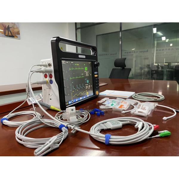 Fanless Veterinary Multiparameter Monitor Multilingual With 12.1 Inch Screen