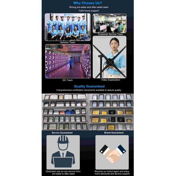 Step Into the Future With 3D Holographic LED Fan 3D Hologram 100cm Hologram Projector Advertising Display Fan Equipment