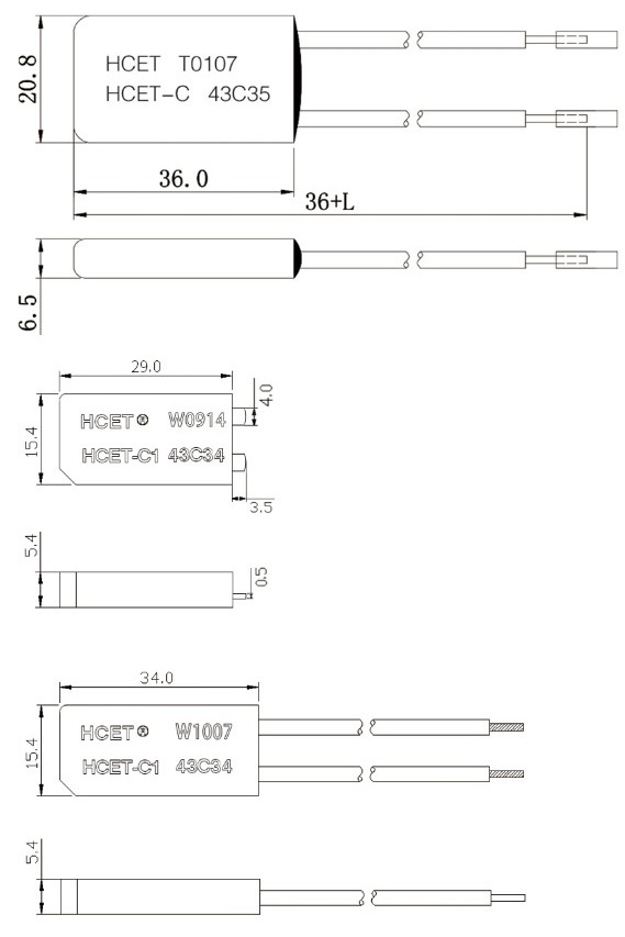 IP67 Rated 12V Bimetallic Thermostat Switch Thermal Cutoff ODM