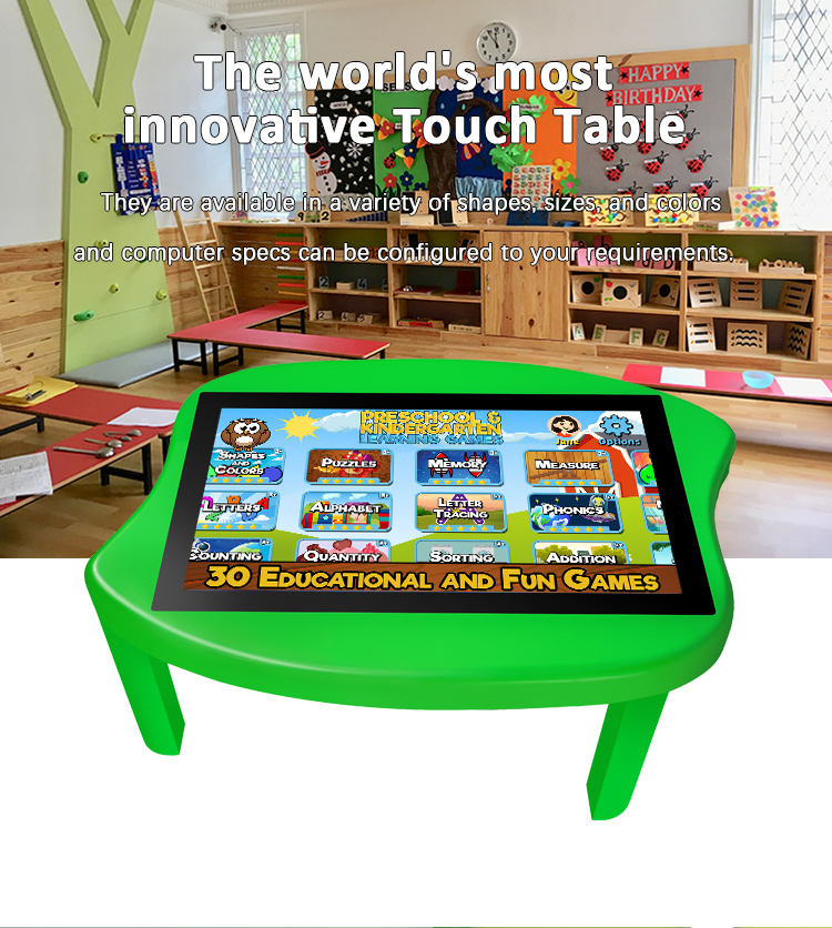 43 Inch Multi Colour Interactive Touch Table with 20 Contact Points and 1 Year Warranty for Education