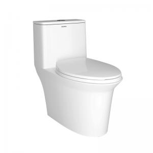 China Toilet Bathroom S-Tray 300mm Siphonic Ceramic One Piece Toilet Water Tank Flush Closestool on sale
