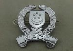 3D Chrome Souvenir Badges , Zinc Alloy Die Struck Awards Police Badges
