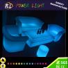 Modern LED Glow Leisure Patio Home Villa Furniture LED Bar Armchair for sale