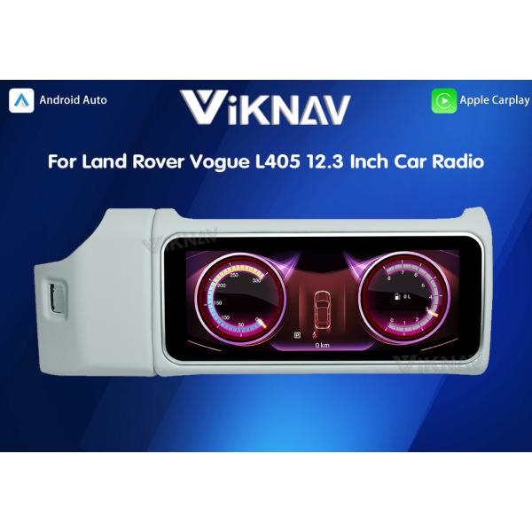 Viknav 12.3 Inch Touch Screen Car Radio For Land Rover Range Rover Vogue L405 2013-2017 Multimedia Player GPS Navigation Head Unit (Ivory)