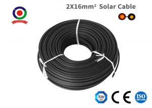 China Double Protection Black Twin Core Solar Cable , Low Eccentricity 16mm 2 Core Cable on sale