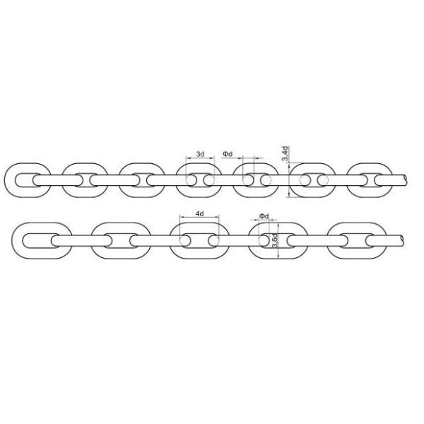 Black Painted With Competitive Price Open Link Anchor Chain