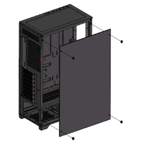ATX RGB LED Gaming Computer Case with Tempered Glass Panel