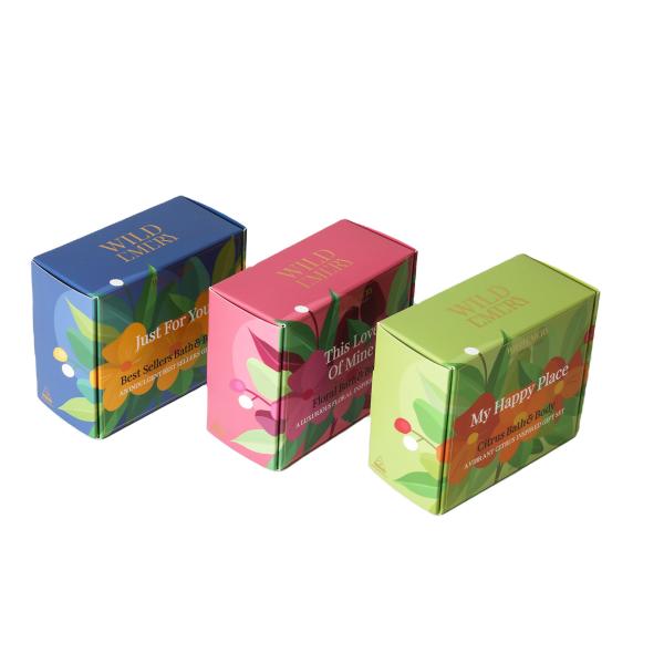 Custom Coated Paper Packaging Box Cardboard Corrugated Shipping Boxes Gold Foil