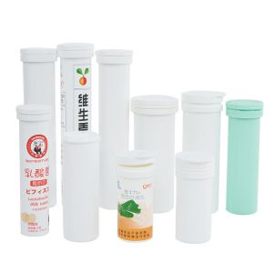 Quality OEM Effervescent Tablet Bottle with White Plastic Cap and Matte Finish PP Body Material for sale