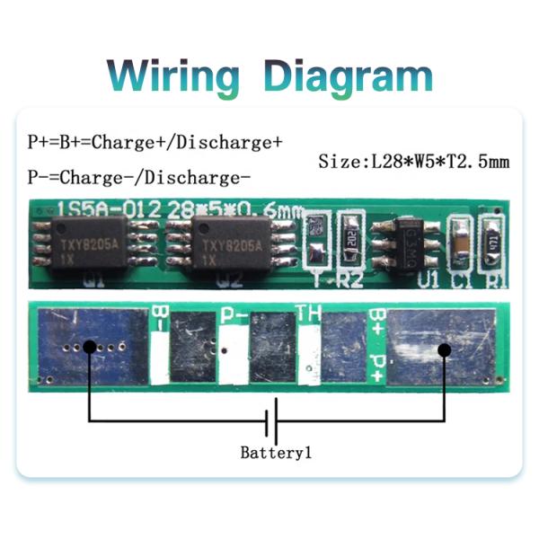 3.2V 3.7V Lithium 18650 Lifepo4 Battery BMS Protection Circuit Board 1S 5A