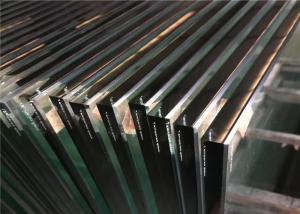 Quality Safety Clear Tempered Glass , Flat / Curved Tempered Glass For Office Door for sale