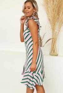 Quality hot selling new design dress women stripe print summer dress for sale