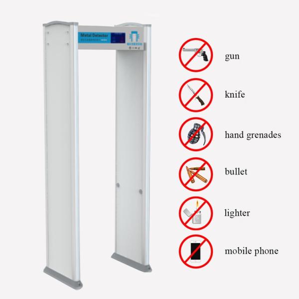 33 Zones Touch Screen Metal Detection Gate , High Strength Materials Fireproof Walk Through Metal Detector