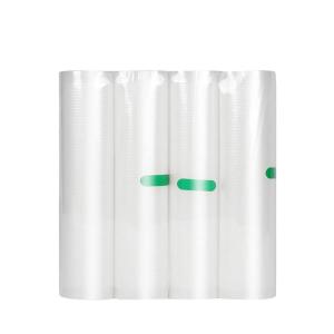 Quality Kitchen PA PE Embossed Vacuum Sealer Rolls Custom Logo Printing Vacuum Pouches for sale