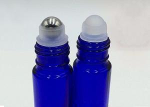 China Cobalt Blue Glass Roll On Perfume Bottles Round Square For Personal Care on sale