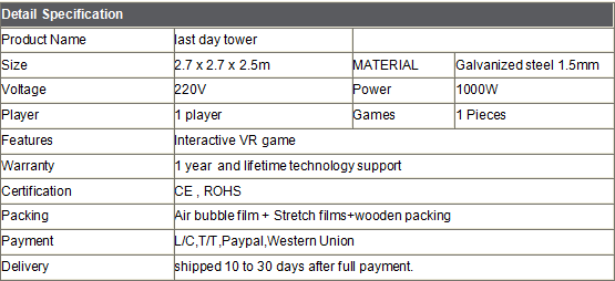 360 Degree Immersive Infinity Space Vr Tower Battle Platform for fun