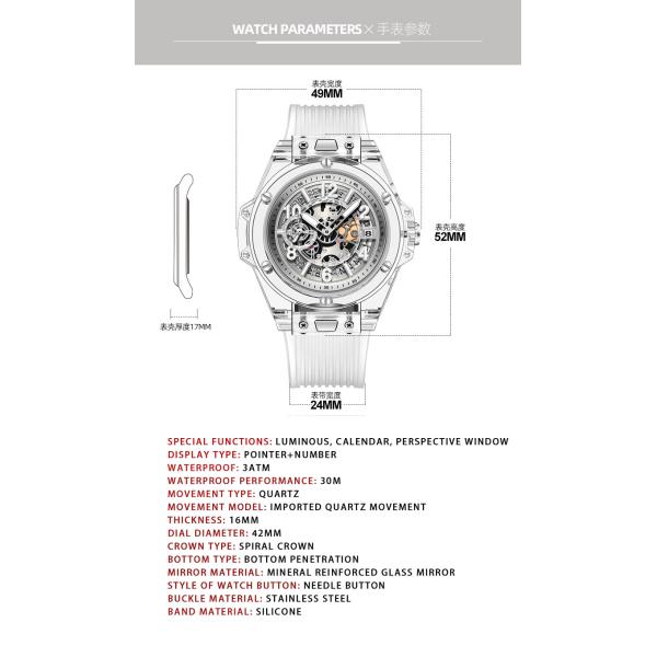 Details of Japanese movement crystal watch 4