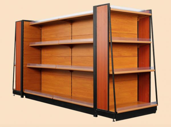 Buy Attractive Shop Display Equipment Supermarket Display Shelving With Light Box at wholesale prices
