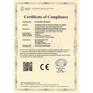 Shenzhen Hongtop Optoelectronic Co.,Limited Certifications