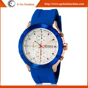 China 8165 Blue Sports Watch Wholesale Price Cheap Silicone Watch Hot Sale Hip Hop Quartz Watch on sale