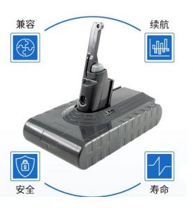 China 21.6V Li Ion Dyson Replacement Battery Pack For V8 V7 Handheld Table Vacuum Cleaners on sale