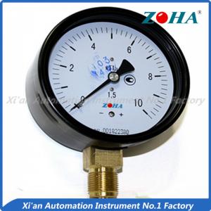 China Black Case Bayonet Capsule Pressure Gauge For Fuel Setting And Gas Tube on sale